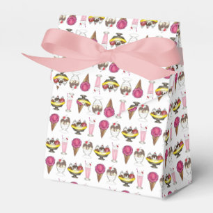 Ice Cream Social Banana Split Sundae Cone Shake Favor Box