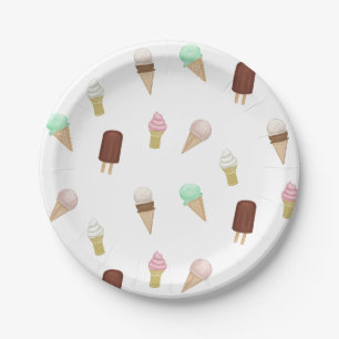 Ice Cream Social Birthday Party Ice Cream Cone Paper Plate