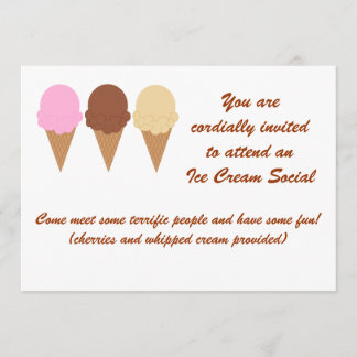 Ice Cream Social Invitation