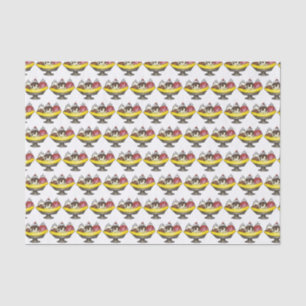Ice Cream Social Party Dessert Banana Split Sundae Tissue Paper