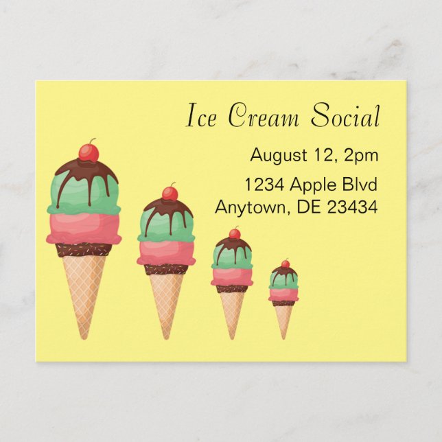 Ice Cream Social Postcard (Front)