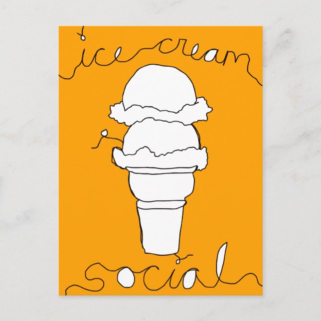ice cream social strings postcard (Front)