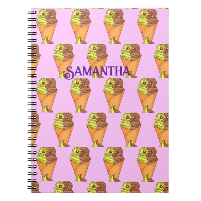 Ice Cream Soft Serve Matcha Green Tea Dessert Notebook (Front)