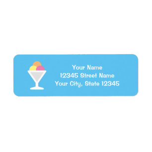 Ice cream sorbet custom return address labels