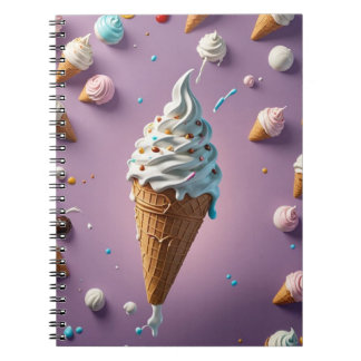 ice cream spiral notebook