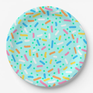 Ice cream sprinkle paper plate