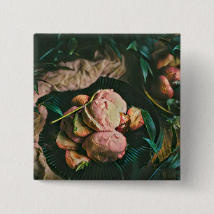 Ice cream sprinkles 2 inch square button