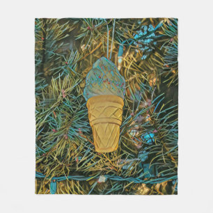 Ice cream sprinkles fleece blanket
