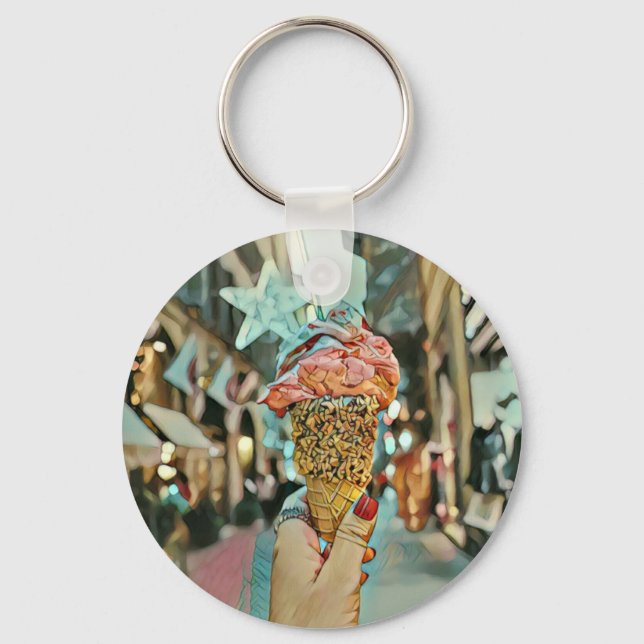 Ice cream sprinkles keychain (Front)