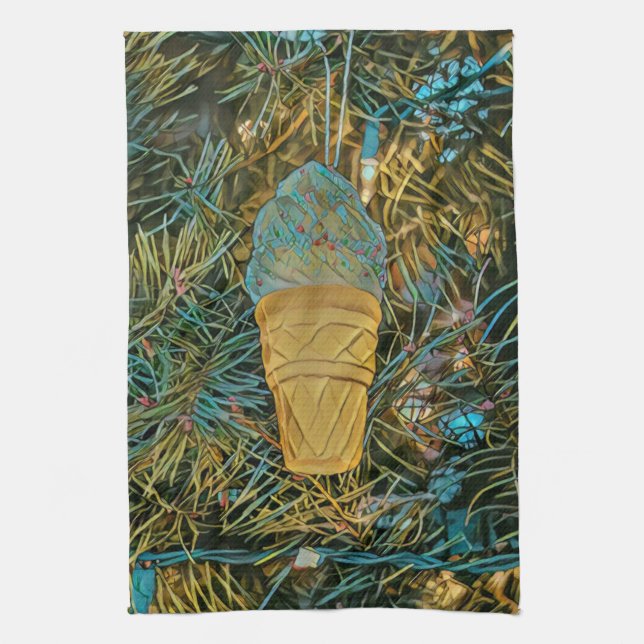 Ice cream sprinkles kitchen towel (Vertical)