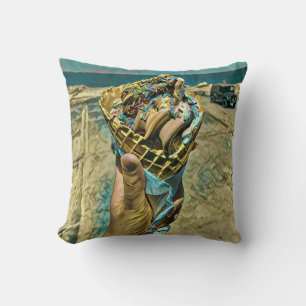 Ice cream sprinkles throw pillow