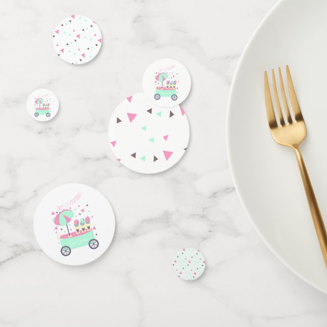 Ice Cream Stand Sweet Pink Birthday Party Confetti (Group)