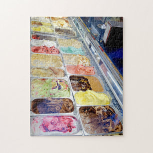 Ice Cream store colorful gelato Gelateria in Italy Jigsaw Puzzle