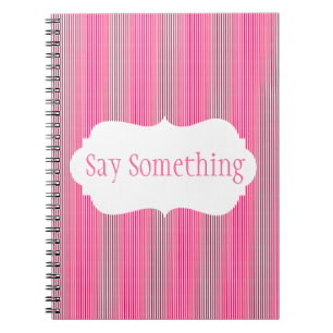 Ice Cream Stripes with Monogram Notebook