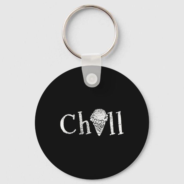 Ice Cream Summer Snack Gift  Keychain (Front)