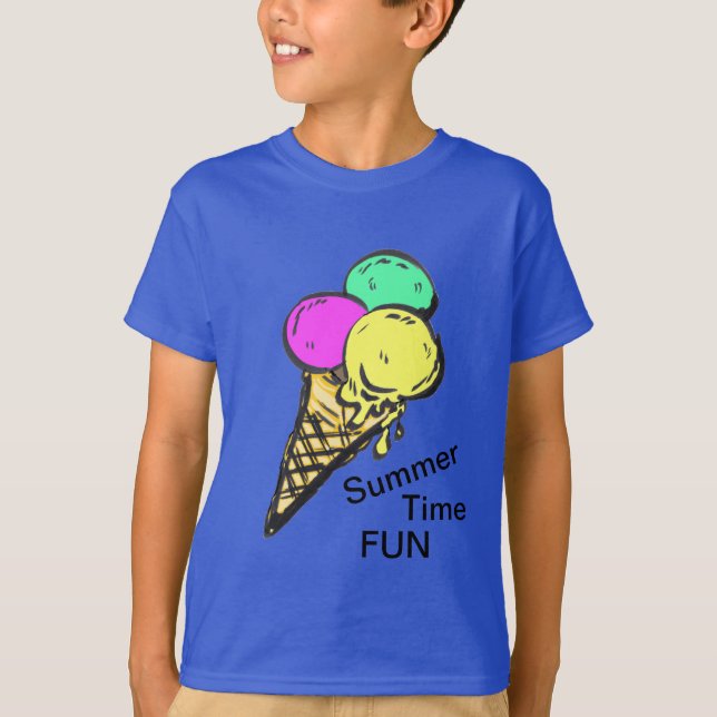 Ice Cream Summer Time Fun T-Shirt (Front)