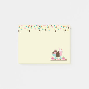 Ice Cream Sundae and Confetti Post-it Notes