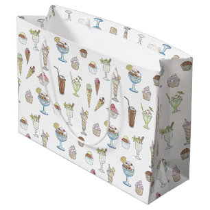 Ice Cream Sundae Collage Large Gift Bag