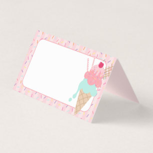 Ice Cream Sundae Heres the Scoop Place Cards