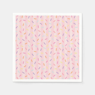 Ice Cream Sundae Heres the Scoop Sweet Sprinkles Napkin