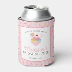 Ice Cream Sundae Scooped Up Bridal Shower Favor Can Cooler