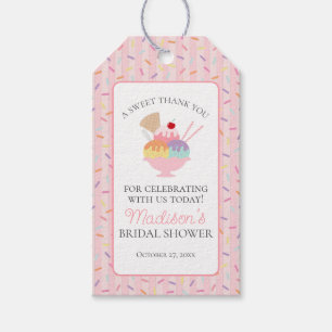 Ice Cream Sundae Scooped Up Bridal Shower Favour Gift Tags