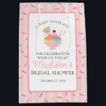 Ice Cream Sundae Scooped Up Bridal Shower Favours Medium Gift Bag<br><div class="desc">She’s Been Scooped Up! a darling bridal shower theme that’s as sweet as love itself! With a pink sprinkle background and ice cream sundae charm,  this collection is perfect for celebrating the bride-to-be in style.</div>