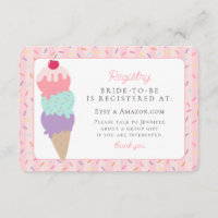 Ice Cream Sundae Scooped Up Bridal Shower Registry