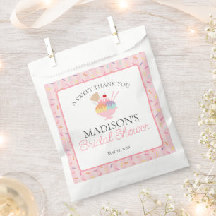 Ice Cream Sundae Scooped Up Sweet Bridal Shower Favour Bag