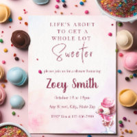 Ice Cream Sundae Shower Invitation