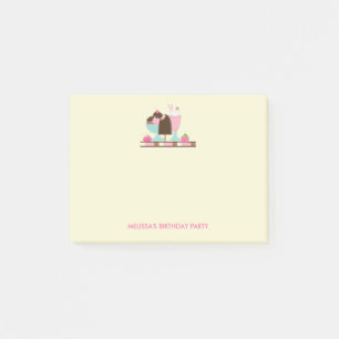 Ice Cream Sundae Summery Treats Birthday Party Post-it Notes