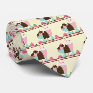 Ice Cream Sundae Summery Treats Pattern Tie