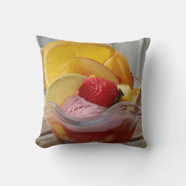 Ice Cream Sundae throw pillow (Front)