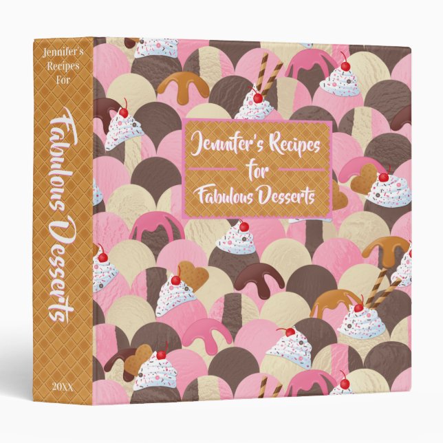 Ice Cream Sundaes Recipe Binder (Front/Spine)