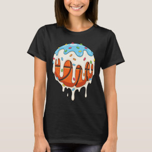 Ice Cream Sweet Hoop Drip Sprinkles Sketll Player  T-Shirt