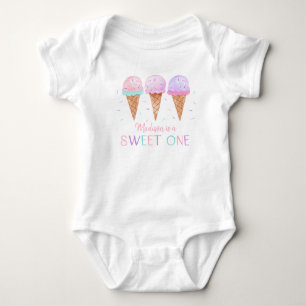 Ice Cream Sweet One Birthday Baby Bodysuit