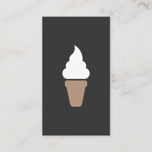 Ice Cream Swirl Icon grey Business Card