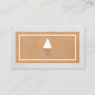 Ice Cream Swirl Icon Natural Look Loyalty Card