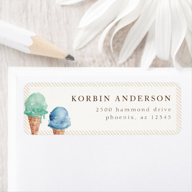 Ice Cream Theme Address Label (Insitu)