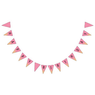 Ice Cream Theme Party Bunting Flags