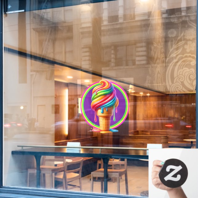 Ice Cream Theme - So Yummy! Window Cling (Cafe Window)