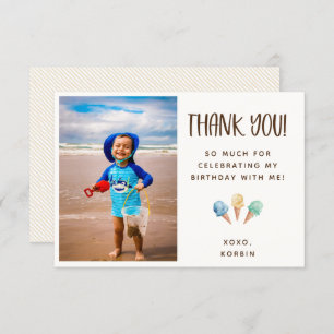 Ice Cream Theme Thank You Photo Card