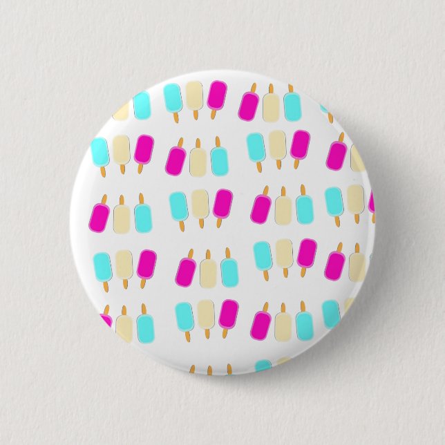 ice cream three colours 2 inch round button (Front)