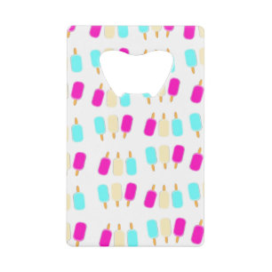 ice cream three colours credit card bottle opener