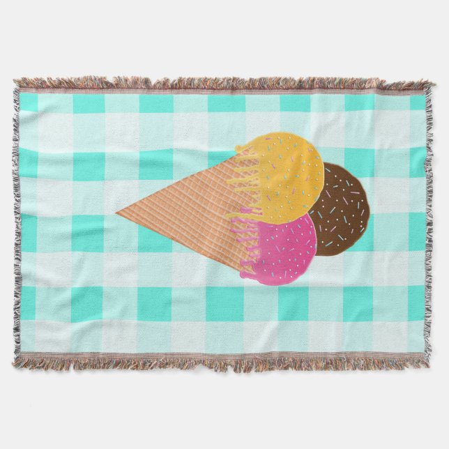 Ice cream throw blanket (Front)