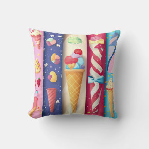 Ice Cream Throw Pillow