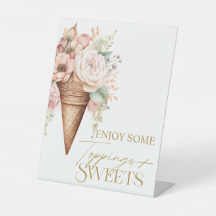 Ice Cream Toppings Sweets Sign Bridal Shower