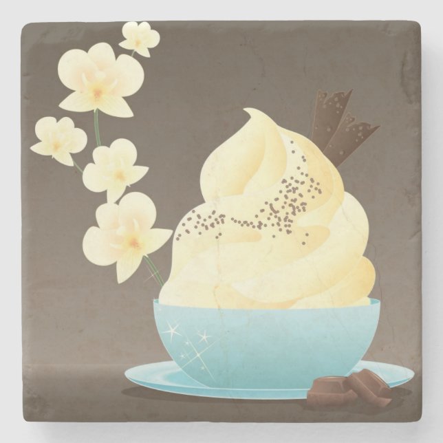 Ice Cream Treat Stone Coaster (Front)
