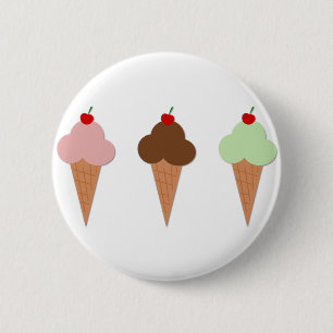 Ice Cream Trio 2 Inch Round Button