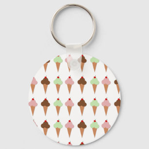 Ice Cream Trio Keychain